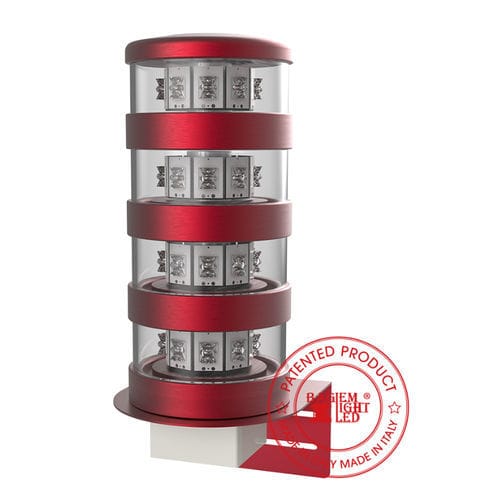 Фонарь препятствия -  BGL-L8645D series - Baglem Srl - для аэропорта / LED / красный