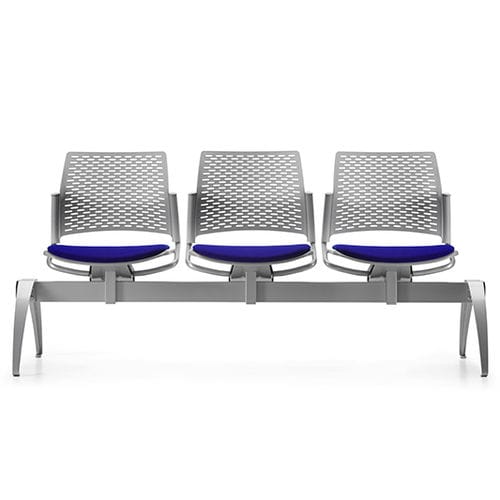 Кресла для залов ожидания для аэропорта - DELFI PLUS - Talin - 3 места / из металла / с подлокотниками