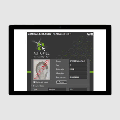 Программное обеспечение для управления - AutoFill - Adaptive Recognition - для процесса / для аэронавтики / для сканера
