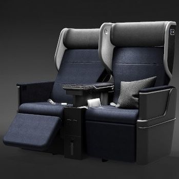 Сидение для салона самолета - ROYALUX - TSI SEATS - для бизнес-класса / с подлокотниками / со столом