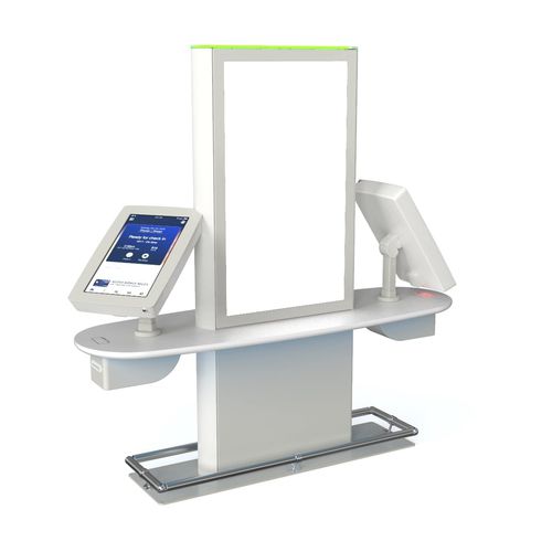 Стойка регистрации для авиакомпаний - T-series Twin Terminal   - imageHOLDERS - с карточной платежной системой / со считывающим устройством RFID / напольная