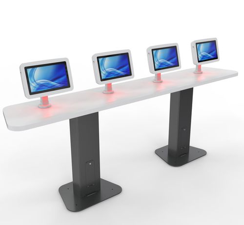 Стойка регистрации для авиакомпаний - T-series Quad Terminal  - imageHOLDERS - с карточной платежной системой / со считывающим устройством RFID / напольная