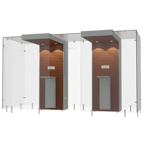 Кабина для курения для аэропорта - SMOKE SOLUTION 2SP160 - Longhi Air - для интерьера / модульная конструкция / МДФ