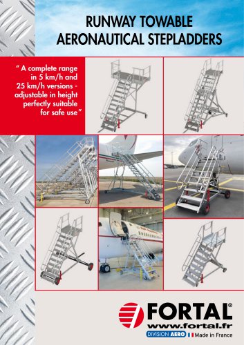 Runway towable stepladders