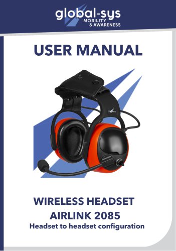 User guide Airlink 2085 headset to headset configuration
