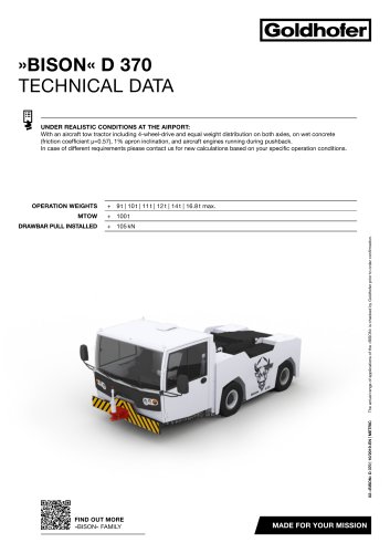 »BISON« D 370 TECHNICAL DATA