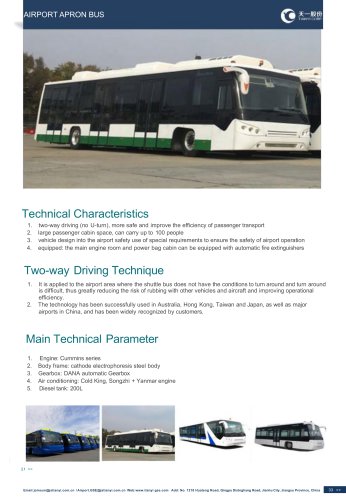 Airport apron bus