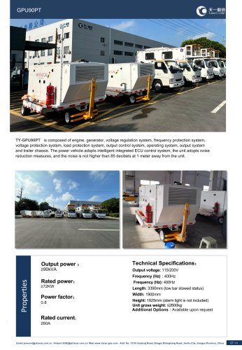 Tianyi ground power unit TY-GPU90PT
