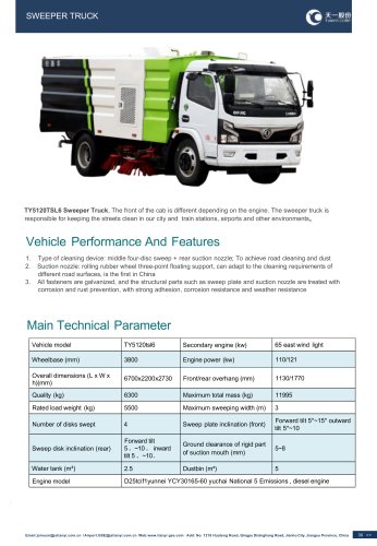 Tianyi Sweeper Truck TY5120TSL6