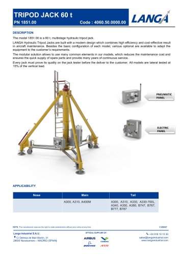 UNIV WB TRIPOD JACK 60 t PN 1851.00
