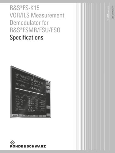 R&S®FS-K15 VOR/ILS