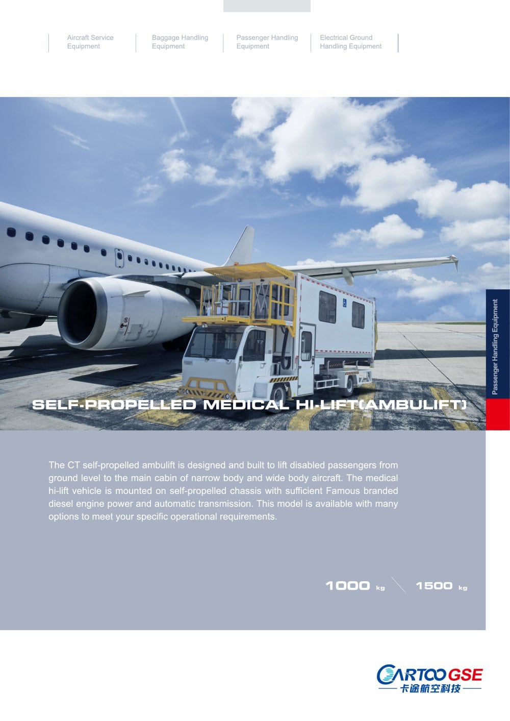 CT-ABL560 Aircraft Ambulift - Cartoo GSE