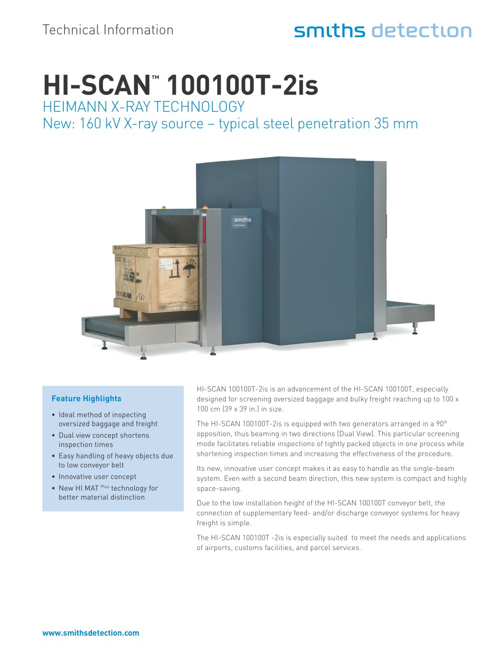HI-SCAN 100100T-2is - SMITHS DETECTION