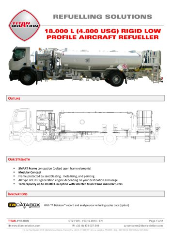 18000 L low profile aircraft refuellers