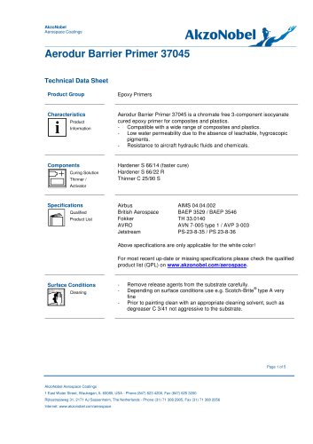Aerodur Barrier Primer 37045 Epoxy Primers