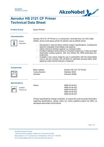 Aerodur HS 2121 CF Primer