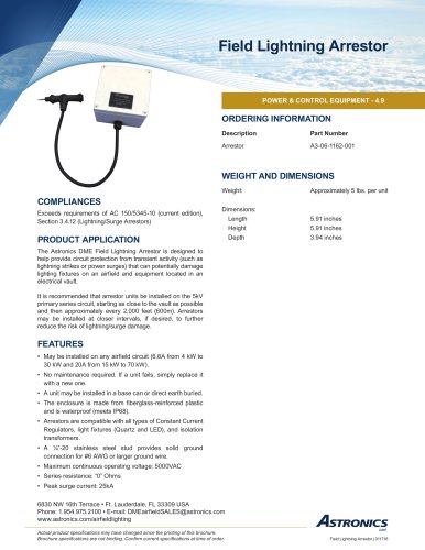 Field Lightning Arrestor