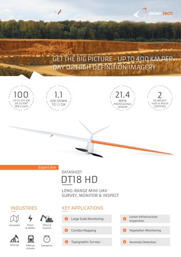 DT18 HD  LON-RANGE MINI UAV SURVEY, MONITOR & INSPECT