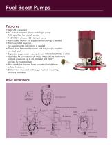 Fuel Boost Pump Datasheet