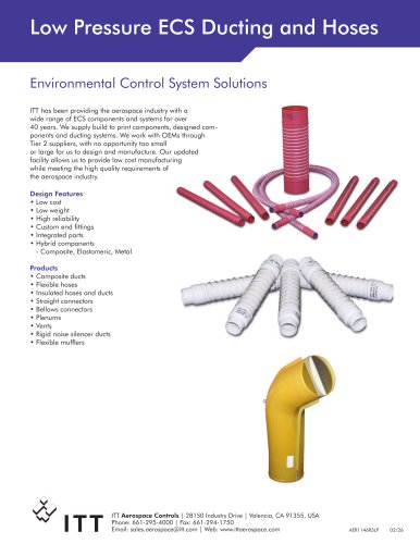 Low Pressure ECS Ducting and Hoses