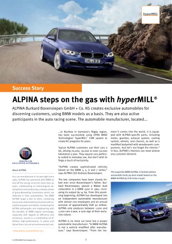 ALPINA steps on the gas with hyperMILL®