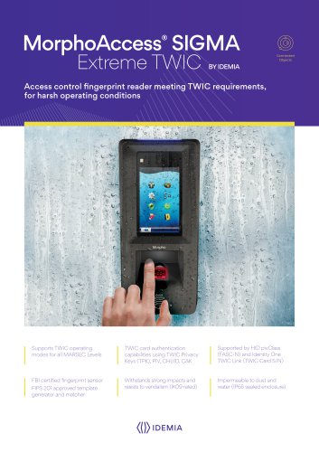 MorphoAccess® Sigma Extreme TWIC