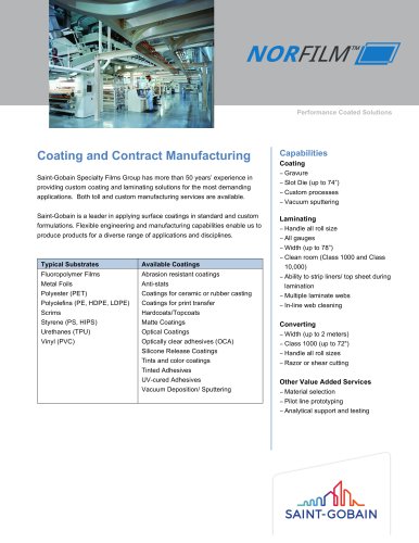 Coating and Contract Manufacturing