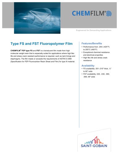 Type FS and FST Fluoropolymer Film