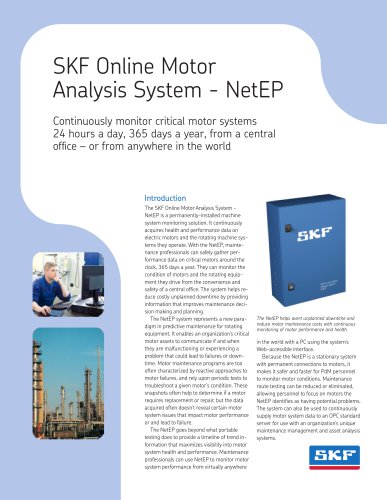 SKF Online Motor Analysis System - NetEP