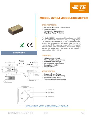 MODEL 3255A ACCELEROMETER