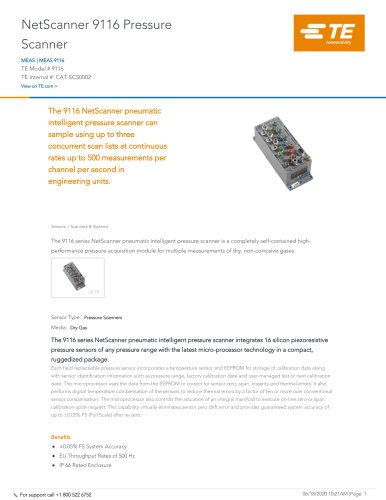 NetScanner 9116 Pressure Scanner