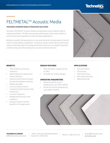 FELTMETALTM Acoustic Media