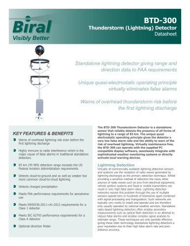 BTD-300 Thunderstorm (Lightning) Detector