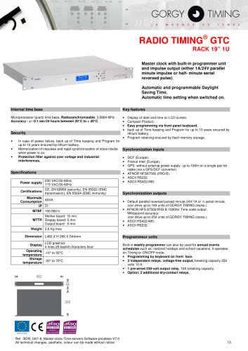 RADIO TIMING GTC rack