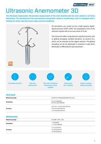 Ultrasonic Anemometer 3D