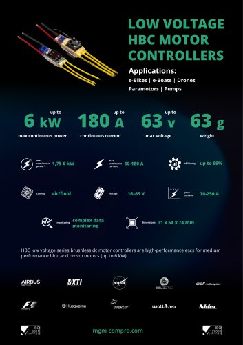 LOW VOLTAGE HBC MOTOR CONTROLLERS