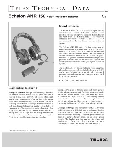 Echelon ANR 150  Noise Reduction Headset