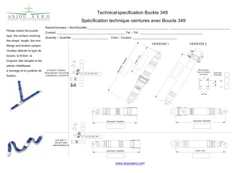 Technical specification Buckle 349