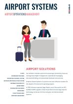 AIRPORT SYSTEMS - AIRPORT OPERATIONS MANAGEMENT - AIRPORT SOLUTIONS