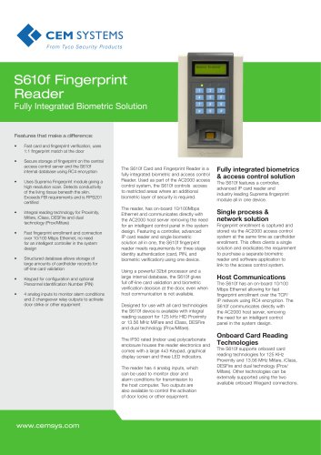 S610f Fingerprint Reader