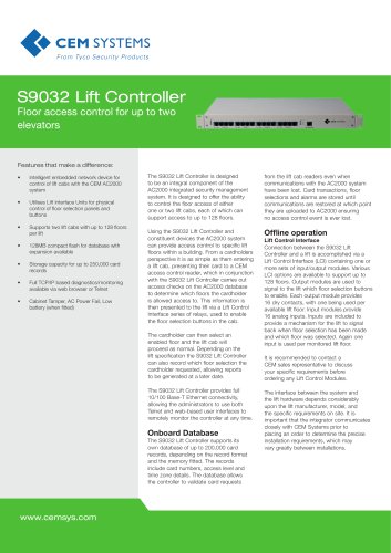 S9032 Lift Controller