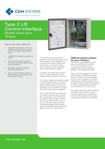 Type 2 Lift Interface