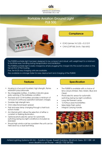 Portable Aviation Ground Light PLB 500