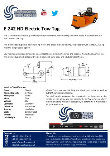 E-242 HD Electric Tow Tug