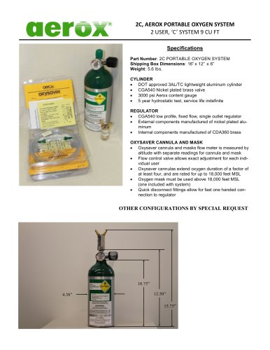 2C Portable oxygen system