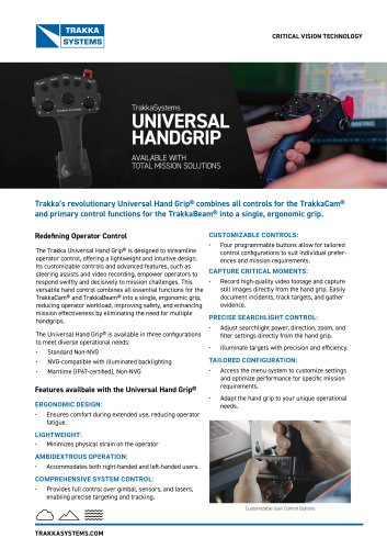 Exclusive integrated Controller for: TrakkaCam and TrakkaBeam