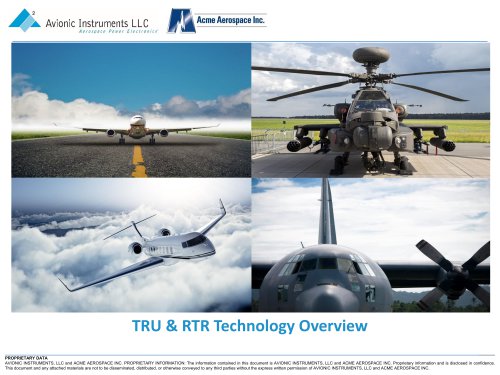 TRU & RTR Technology Overview