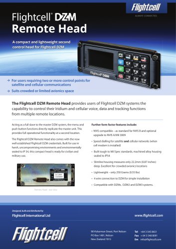 DZM Remote Head brochure