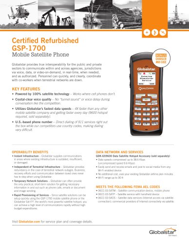 GSP-1700 Mobile Satellite Phone