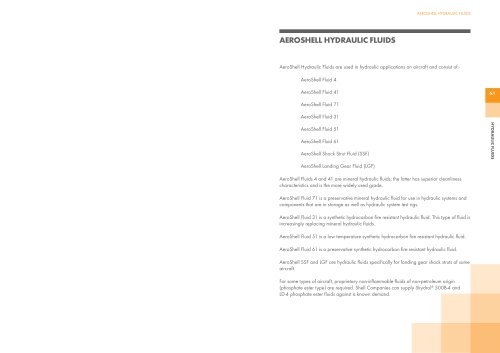 AEROSHELL HYDRAULIC FLUIDS